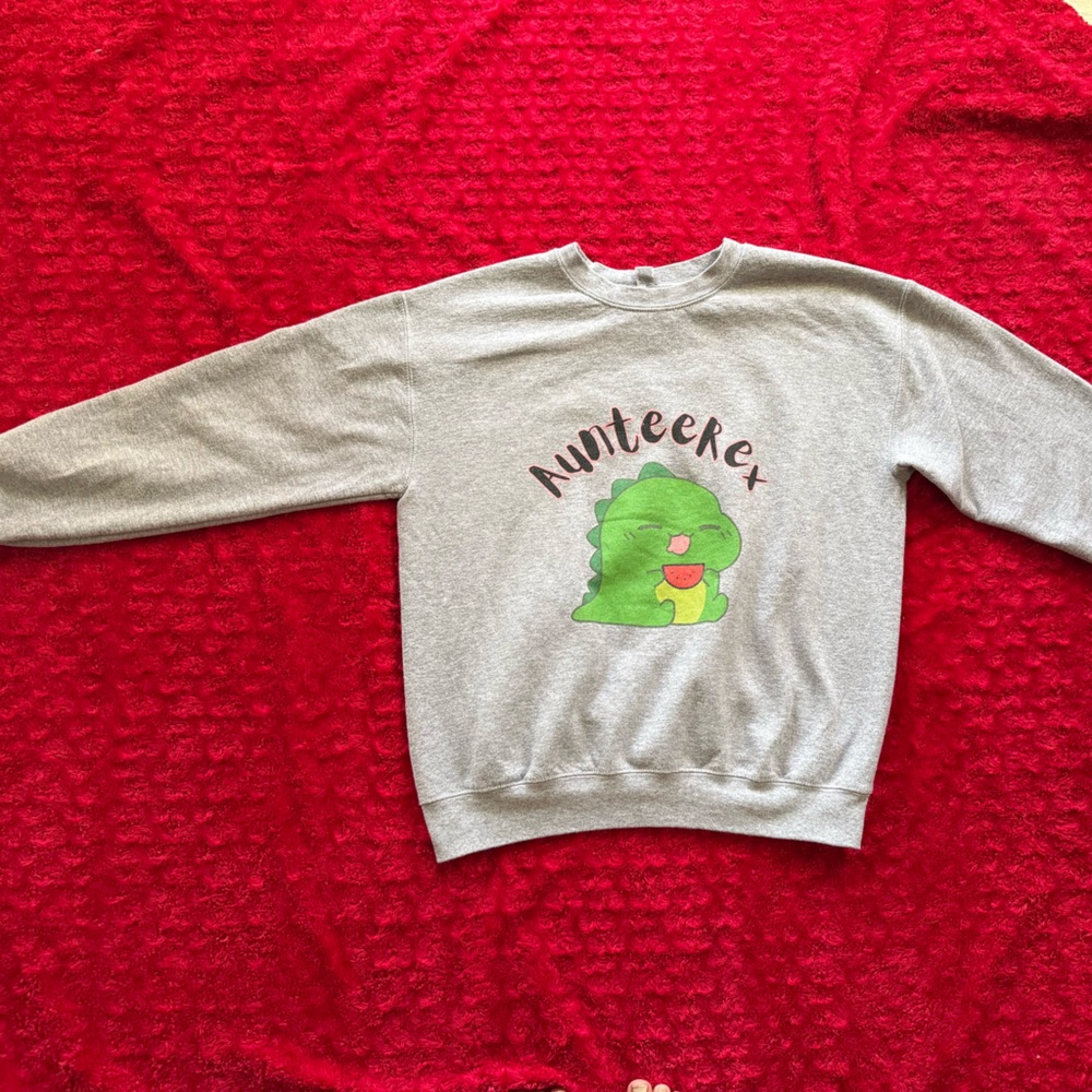 Gildan Gray Sweater with Green Graphic